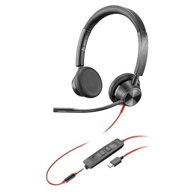 PLT Auricular Poly Blackwire 3325 con cable, Brazo de micrófono flexible, Estéreo de alta fidelidad, Se conecta a PC/dispositivo móvil a través de USB-C, USB-A o conector de 3,5 mm Funciona: Teams, Zoom PLT Auricular Poly Blackwire 3325 con cable, Brazo de micrófono flexible, Estéreo de alta fidelidad, Se conecta a PC/dispositivo móvil a través de USB-C, USB-A o conector de 3,5 mm Funciona: Teams, Zoom