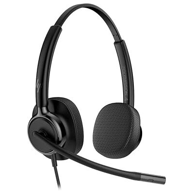 PLT HP Poly Mission 420 Auriculares USB-C Estéreo para Oficina y Teletrabajo, Sonido Claro en Llamadas, Micrófono con Cancelación de Ruido AI, Cómodos y Ligeros, PC y Mac PLT HP Poly Mission 420 Auriculares USB-C Estéreo para Oficina y Teletrabajo, Sonido Claro en Llamadas, Micrófono con Cancelación de Ruido AI, Cómodos y Ligeros, PC y Mac