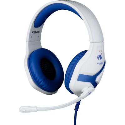 Konix FFF Auriculares Gaming con Cable Nemesis para PS4, PS5, Switch y Xbox Micrófono 45° Cable 1,5 m Conector Jack de 3,5 mm Blanco y Azul Konix FFF Auriculares Gaming con Cable Nemesis para PS4, PS5, Switch y Xbox Micrófono 45° Cable 1,5 m Conector Jack de 3,5 mm Blanco y Azul