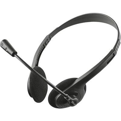 Trust Ziva Auriculares con micrófono para Ordenador, Color Negro Trust Ziva Auriculares con micrófono para Ordenador, Color Negro