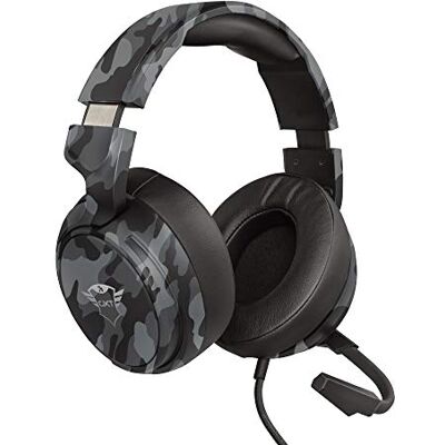Trust Cascos Gaming GXT 433K Pylo Auriculares Gamer con Micrófono Plegable, Altavoces Activos de 50 mm, Cable Trenzado, para PS4, PS5, PC, Nintendo Switch, Xbox One, Xbox Series X Negro Camuflaje Trust Cascos Gaming GXT 433K Pylo Auriculares Gamer con Micrófono Plegable, Altavoces Activos de 50 mm, Cable Trenzado, para PS4, PS5, PC, Nintendo Switch, Xbox One, Xbox Series X Negro Camuflaje