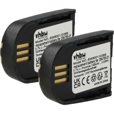 vhbw 2X batería Compatible con Plantronics Savi W740-M W740, W440-M, W440, 86507-01 auriculares inalámbricos, cascos (140 mAh, 3,7 V, Li-poli) vhbw 2X batería Compatible con Plantronics Savi W740-M W740, W440-M, W440, 86507-01 auriculares inalámbricos, cascos (140 mAh, 3,7 V, Li-poli)