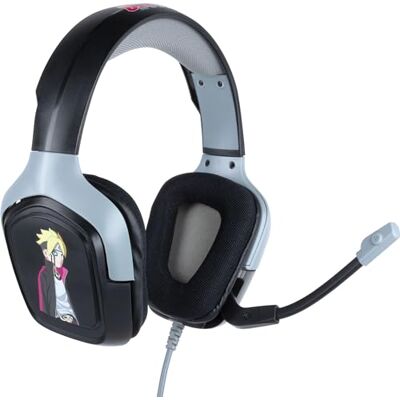 Konix Boruto Naruto Next Generations Auriculares Gaming con Cable PS4, PS5, Switch y Xbox Cable de 1,5 m Conector de 3,5 mm Negro y Gris Konix Boruto Naruto Next Generations Auriculares Gaming con Cable PS4, PS5, Switch y Xbox Cable de 1,5 m Conector de 3,5 mm Negro y Gris