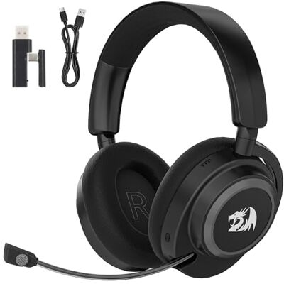 Redragon H891 Cascos Inalámbricos Tri-Modo 65h 50mm 7.1 cascos gaming tri-modo 2.4G BT cable batería 65h drivers 50mm sonido 7.1 micro retráctil PC PS5 Redragon H891 Cascos Inalámbricos Tri-Modo 65h 50mm 7.1 cascos gaming tri-modo 2.4G BT cable batería 65h drivers 50mm sonido 7.1 micro retráctil PC PS5