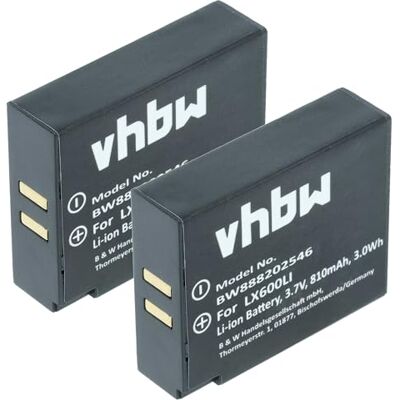 vhbw 2X batería Compatible con Eartec HUB Hub Systems, HUB5S, UltraLITE, HUB HD Mini-Base auriculares inalámbricos, cascos (810 mAh, 3,7 V, Li-Ion) vhbw 2X batería Compatible con Eartec HUB Hub Systems, HUB5S, UltraLITE, HUB HD Mini-Base auriculares inalámbricos, cascos (810 mAh, 3,7 V, Li-Ion)