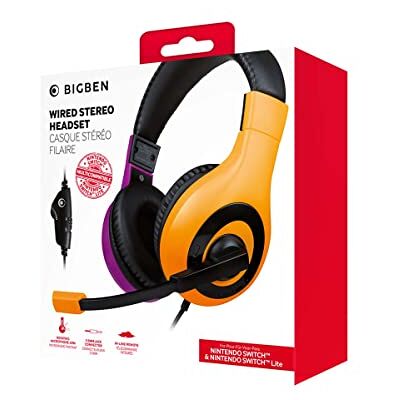 Bigben Nacon Auriculares estéreo con Cable, Color Rosa y Naranja para Nintendo Switch y Nintendo Switch Lite Bigben Nacon Auriculares estéreo con Cable, Color Rosa y Naranja para Nintendo Switch y Nintendo Switch Lite