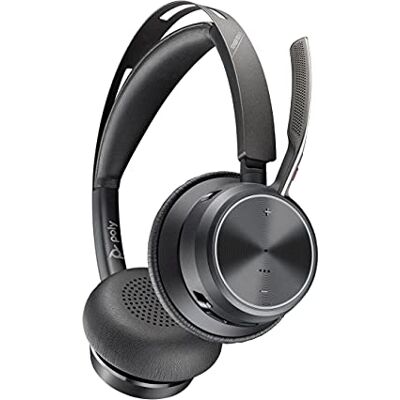 Plantronics Poly Voyager Focus 2 Office USB-A () Bluetooth Dual-Ear (Stereo) Headset with Boom Mic USB-A PC/Mac/Desk Phone Compatible Active Noise Canceling Works with Teams, Zoom & more Plantronics Poly Voyager Focus 2 Office USB-A () Bluetooth Dual-Ear (Stereo) Headset with Boom Mic USB-A PC/Mac/Desk Phone Compatible Active Noise Canceling Works with Teams, Zoom & more