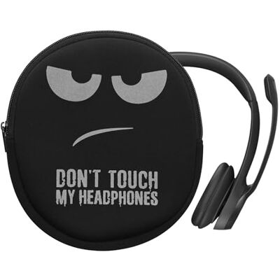 kwmobile Funda Compatible con Logitech H390 Estuche Funda para Auriculares Headset con Cremallera Don't Touch my Headphones kwmobile Funda Compatible con Logitech H390 Estuche Funda para Auriculares Headset con Cremallera Don't Touch my Headphones