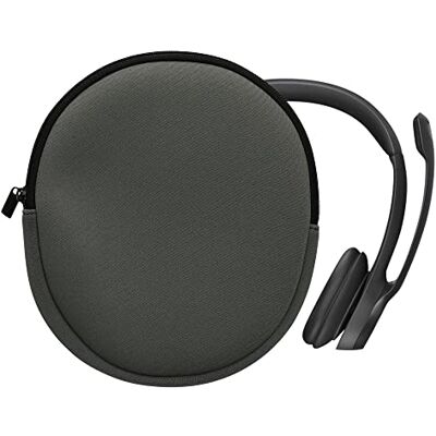 kwmobile Funda Compatible con Logitech H390 Estuche Funda para Auriculares Headset con Cremallera Gris kwmobile Funda Compatible con Logitech H390 Estuche Funda para Auriculares Headset con Cremallera Gris