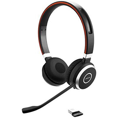 Jabra Evolve 65 SE Auriculares Inalámbricos Estéreo Bluetooth Micrófono con Cancelación de Ruido, Batería Duradera Certificación para Comunicaciones Unificadas como Zoom y Unify Negro Jabra Evolve 65 SE Auriculares Inalámbricos Estéreo Bluetooth Micrófono con Cancelación de Ruido, Batería Duradera Certificación para Comunicaciones Unificadas como Zoom y Unify Negro
