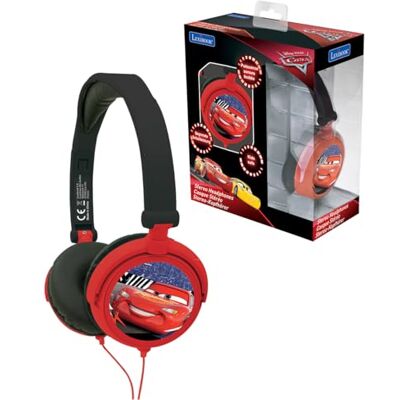 LEXIBOOK Disney Pixar Cars Rayo Mcqueen Auriculares estéreo, Potencia Apta para niños, Plegable y Ajustable,Rojo/Negro, HP010DC LEXIBOOK Disney Pixar Cars Rayo Mcqueen Auriculares estéreo, Potencia Apta para niños, Plegable y Ajustable,Rojo/Negro, HP010DC