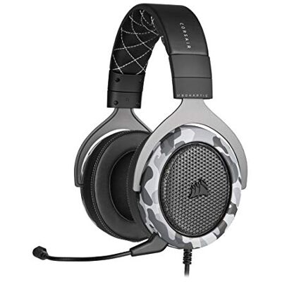 Corsair HS60 Auriculares estéreo hápticos para Juegos con Graves hápticos, Auriculares de Espuma viscoelástica, micrófono extraíble, Compatible con Windows Sonic, Certificado Discord para PC, Corsair HS60 Auriculares estéreo hápticos para Juegos con Graves hápticos, Auriculares de Espuma viscoelástica, micrófono extraíble, Compatible con Windows Sonic, Certificado Discord para PC,