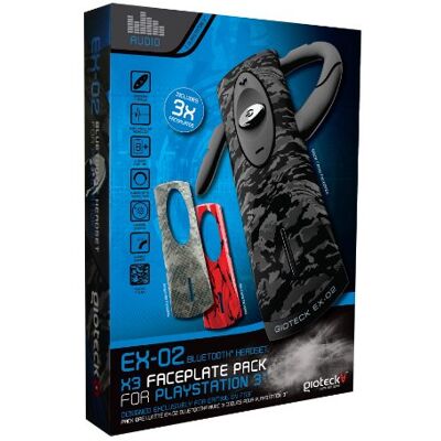 Gioteck Headset Bluetooth Next Gen EX02 3 Faceplates Pack (PS3) Gioteck Headset Bluetooth Next Gen EX02 3 Faceplates Pack (PS3)