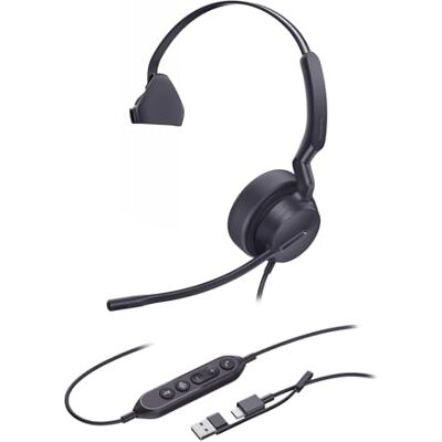 Yealink UH42 SE Mono USB‑C/A Headset Teams – Certificación AI‑Noise‑Cancelling, Altavoz de 35 mm, Control en línea, Auriculares giratorios, Plug and Play, Diadema cómoda para Llamadas Profesionales Yealink UH42 SE Mono USB‑C/A Headset Teams – Certificación AI‑Noise‑Cancelling, Altavoz de 35 mm, Control en línea, Auriculares giratorios, Plug and Play, Diadema cómoda para Llamadas Profesionales