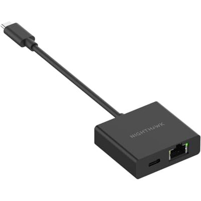 Netgear Nighthawk Adaptador USB-C Ethernet de 60 W (USB2ETH) – Gig Ethernet por Cable rápido – Compatible universalmente con Puntos de Acceso móviles Nighthawk, portátiles, tabletas y más Netgear Nighthawk Adaptador USB-C Ethernet de 60 W (USB2ETH) – Gig Ethernet por Cable rápido – Compatible universalmente con Puntos de Acceso móviles Nighthawk, portátiles, tabletas y más