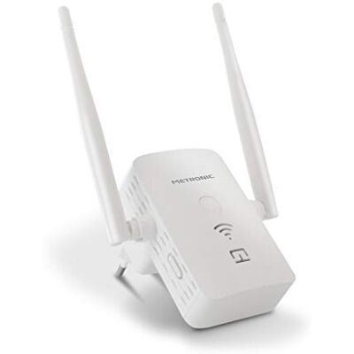 Metronic 495439 Repetidor señal WiFi 1200mbps Largo Alcance 2.4GHz/5GHz, WPS, Amplificador, Extensor señal WiFi, Blanco Metronic 495439 Repetidor señal WiFi 1200mbps Largo Alcance 2.4GHz/5GHz, WPS, Amplificador, Extensor señal WiFi, Blanco