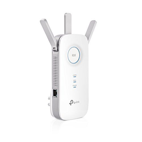 TP-Link RE455 - Repetidor WiFi AC1750, velocidad banda dual (2.4 GHz/5 GHz), extensor de red y punto de acceso, compatible con módem fibra y ADSL, indicador luz inteligente, 1 x puerto Gigabit
