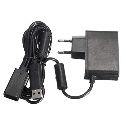 Triamisu Fuente de alimentación del Adaptador de CA USB para Xbox 360 XBOX360 Cable del Sensor Kinect Adaptador de Fuente de alimentación de CA 100V-240V - Negro