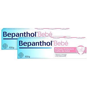 BEPANTHOL Pomada Protectora Culito Bebé Con Pro-Vitamina B5 Crema para Irritaciones y Pañal Recién Nacido 2x100 g BEPANTHOL Pomada Protectora Culito Bebé Con Pro-Vitamina B5 Crema para Irritaciones y Pañal Recién Nacido 2x100 g