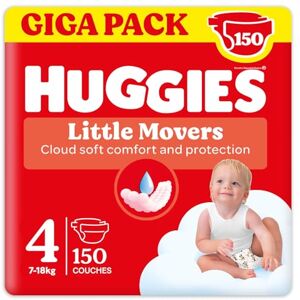 HUGGIES Little Movers Pañales para Bebé con Diseños Disney Talla 4 (7-18 kg), Comodidad para la Piel 24/7, 3 Packs de 50, Total Pañales HUGGIES Little Movers Pañales para Bebé con Diseños Disney Talla 4 (7-18 kg), Comodidad para la Piel 24/7, 3 Packs de 50, Total Pañales