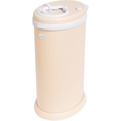 Ubbi Stainless Steel Nappy Pail, Odor Locking, No Special Bag Required, Award-Winning, Registry Must-Have, Oat Milk Ubbi Stainless Steel Nappy Pail, Odor Locking, No Special Bag Required, Award-Winning, Registry Must-Have, Oat Milk