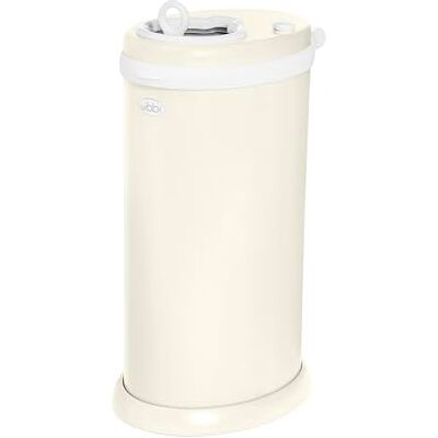 Ubbi Cubo de pañales de acero inoxidable, antiolor, no requiere bolsa especial, galardonado, imprescindible, color marfil mate Ubbi Cubo de pañales de acero inoxidable, antiolor, no requiere bolsa especial, galardonado, imprescindible, color marfil mate