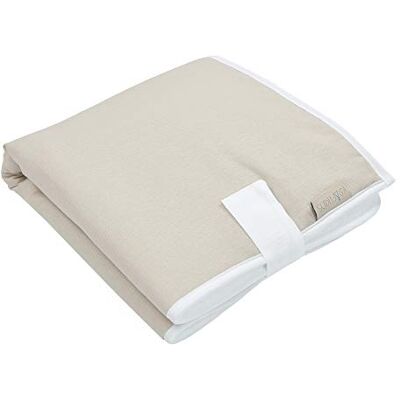 KraftKids Cambiador de viaje en lino natural marrón, 60 cm x 60 cm, cambiador para viajes con amor hecho a mano en la UE KraftKids Cambiador de viaje en lino natural marrón, 60 cm x 60 cm, cambiador para viajes con amor hecho a mano en la UE
