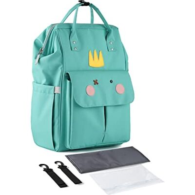 SONARIN Elegante Grande Mochila de Pañales para Bebé,Bolsa de Pañales Multifunción Impermeable Bolsa para Pañales de Viaje con Cambiador y Ganchos Carrito Bebé para Mamá & Papá SONARIN Elegante Grande Mochila de Pañales para Bebé,Bolsa de Pañales Multifunción Impermeable Bolsa para Pañales de Viaje con Cambiador y Ganchos Carrito Bebé para Mamá & Papá
