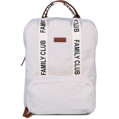 CHILDHOME , Mochila Cambiador Family Bag, Gran Capacidad, Multifuncional, Colchón Cambiador Incluido, 11 Compartimentos, Bolsa Isotérmica, Paso Trolley, Anclaje Cochecito, 20.5L, Teddy White CHILDHOME , Mochila Cambiador Family Bag, Gran Capacidad, Multifuncional, Colchón Cambiador Incluido, 11 Compartimentos, Bolsa Isotérmica, Paso Trolley, Anclaje Cochecito, 20.5L, Teddy White