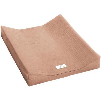 Julius Zöllner Funda para cambiador de 2 cuñas de muselina de algodón, muselina dune, talla 50/65 Julius Zöllner Funda para cambiador de 2 cuñas de muselina de algodón, muselina dune, talla 50/65