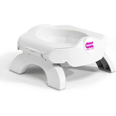 OKBABY Asiento Reductor de WC y Orinal de Viaje, Roady-Diseño Compacto y Ligero, Base de Goma Antideslizante, Taza Interior Extraíble, Reductor de WC y Orinal de Aprendizaje para Niños Pequeños, Blanco OKBABY Asiento Reductor de WC y Orinal de Viaje, Roady-Diseño Compacto y Ligero, Base de Goma Antideslizante, Taza Interior Extraíble, Reductor de WC y Orinal de Aprendizaje para Niños Pequeños, Blanco
