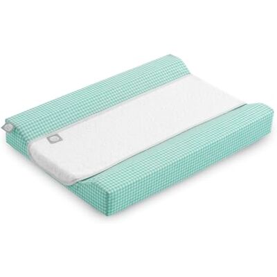 Funny Baby Colchón Cambiador Bebé 48x70 cm Impermeable, Desenfundable, Ergonómico y Seguro Incluye una Toalla de Rizo de Algodón Vichy (Aqua, 48 x 70 cm) Funny Baby Colchón Cambiador Bebé 48x70 cm Impermeable, Desenfundable, Ergonómico y Seguro Incluye una Toalla de Rizo de Algodón Vichy (Aqua, 48 x 70 cm)