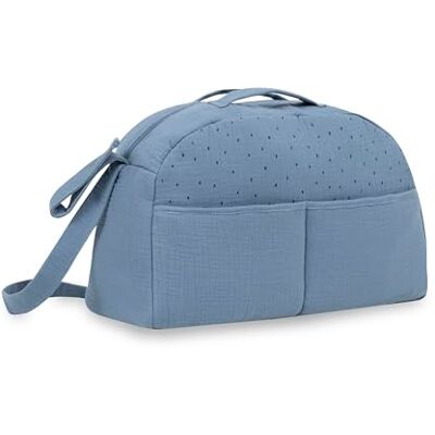 Interbaby Bolso de Maternidad Muselina PUNTOS en color petróleo · 100% Algodón Interbaby Bolso de Maternidad Muselina PUNTOS en color petróleo · 100% Algodón