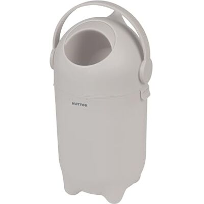 Nattou Cubo de Pañales, a Prueba de Olores, Fácil Apertura con una Mano, 27 cm, Care, Polipropileno/ABS, Taupe Nattou Cubo de Pañales, a Prueba de Olores, Fácil Apertura con una Mano, 27 cm, Care, Polipropileno/ABS, Taupe