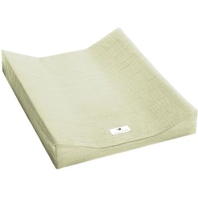 Julius Zöllner Funda para cambiador de 2 cuñas de muselina de algodón, muselina, color verde lima Julius Zöllner Funda para cambiador de 2 cuñas de muselina de algodón, muselina, color verde lima