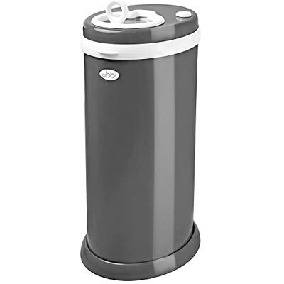 Ubbi Cubo de basura de acero con bloqueo de olores, no requiere bolsa especial, ahorro de dinero, galardonado, diseño moderno, papelera de pañales imprescindible, color gris pizarra Ubbi Cubo de basura de acero con bloqueo de olores, no requiere bolsa especial, ahorro de dinero, galardonado, diseño moderno, papelera de pañales imprescindible, color gris pizarra