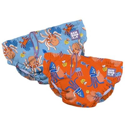 Mitac pañal bañador reutilizable, pack de 2 Burbujas, 6-12 meses, cómodo, ligero y estiloso, para bebés y niños Mitac pañal bañador reutilizable, pack de 2 Burbujas, 6-12 meses, cómodo, ligero y estiloso, para bebés y niños