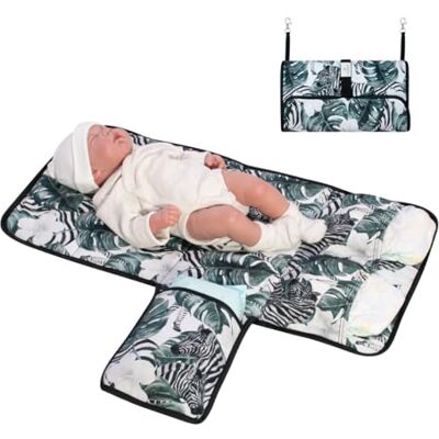 JYOKO KIDS Cambiador Portátil Bebé Impermeable, Cambiador plegable Acolchado (Zebra) JYOKO KIDS Cambiador Portátil Bebé Impermeable, Cambiador plegable Acolchado (Zebra)