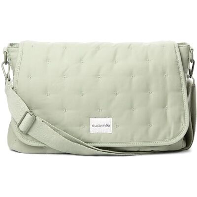 SUAVINEX , Bolso Maternidad Bandolera, Bolso Carro Bebé de Gran Capacidad, Asas Ajustables al Carrito, Solapa y Cierre de Cremallera, Impermeable, con Bolsillos Interiores, Verde SUAVINEX , Bolso Maternidad Bandolera, Bolso Carro Bebé de Gran Capacidad, Asas Ajustables al Carrito, Solapa y Cierre de Cremallera, Impermeable, con Bolsillos Interiores, Verde