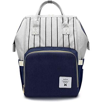 SONARIN Raya Multifunción Mochilas para Pañales,Bolsa de pañales,Organizador de Mochila de Viaje Con Bolsas Con Aislamiento de Botella,Impermeable,Gran Capacidad(Azul Oscuro) SONARIN Raya Multifunción Mochilas para Pañales,Bolsa de pañales,Organizador de Mochila de Viaje Con Bolsas Con Aislamiento de Botella,Impermeable,Gran Capacidad(Azul Oscuro)