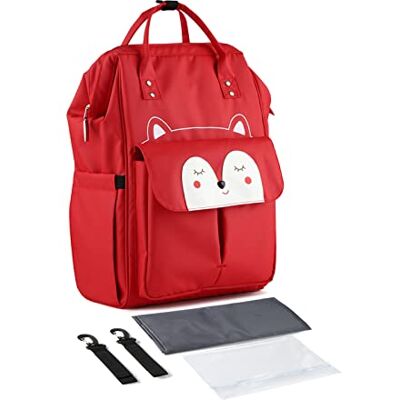 SONARIN Elegante Grande Mochila de Pañales para Bebé,Bolsa de Pañales Multifunción Impermeable Bolsa para Pañales de Viaje con Cambiador y Ganchos Carrito Bebé para Mamá & Papá SONARIN Elegante Grande Mochila de Pañales para Bebé,Bolsa de Pañales Multifunción Impermeable Bolsa para Pañales de Viaje con Cambiador y Ganchos Carrito Bebé para Mamá & Papá