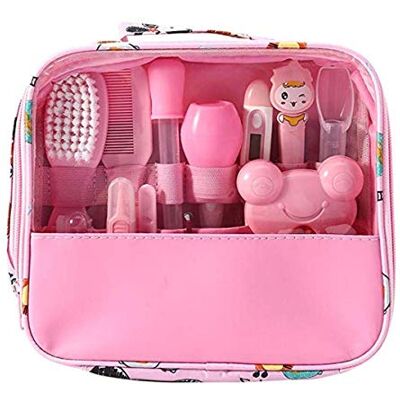 Angel ZYJ 13 Unids Bolsa de Cuidado de la Salud Bebé Higiene Diaria de Uña Clipper Tijeras Cepillo Peine Peine Cuidado de Manicura (Rosado) Angel ZYJ 13 Unids Bolsa de Cuidado de la Salud Bebé Higiene Diaria de Uña Clipper Tijeras Cepillo Peine Peine Cuidado de Manicura (Rosado)