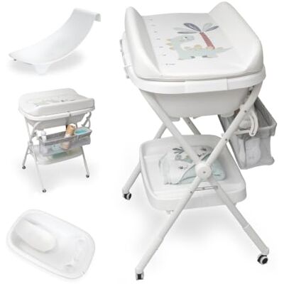 Interbaby Bañera Bebé Cambiador Plegable Patas, Ruedas, Hamaca (Estrellas) Bañera con cambiador 2 en 1, hamaca anatómica extraíble, patas antideslizantes, altura ergonómica, portátil Interbaby Bañera Bebé Cambiador Plegable Patas, Ruedas, Hamaca (Estrellas) Bañera con cambiador 2 en 1, hamaca anatómica extraíble, patas antideslizantes, altura ergonómica, portátil
