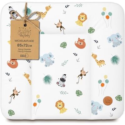 Totsy Baby Colchón cambiador acolchado y suave para el bebé cambio de pañal Colchoneta impermeable para cambio de pañal en cuna cómoda lavadora y viaje superficie esponjable suave 85 x 72 cm Safari Totsy Baby Colchón cambiador acolchado y suave para el bebé cambio de pañal Colchoneta impermeable para cambio de pañal en cuna cómoda lavadora y viaje superficie esponjable suave 85 x 72 cm Safari
