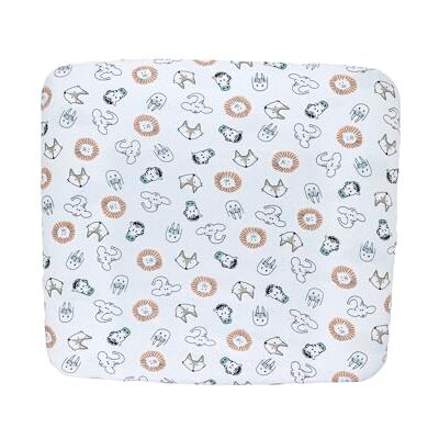 MEYCO Baby Animal Funda para cambiador (suave y agradable al tacto, 100% algodón, lavable, fácil cuidado, apta para secadora, tamaño: 85 x 75 cm), multicolor MEYCO Baby Animal Funda para cambiador (suave y agradable al tacto, 100% algodón, lavable, fácil cuidado, apta para secadora, tamaño: 85 x 75 cm), multicolor