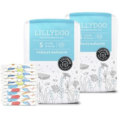 LILLYDOO Pañales-bañador desechables, talla S (6+ kg), 40 uds. LILLYDOO Pañales-bañador desechables, talla S (6+ kg), 40 uds.