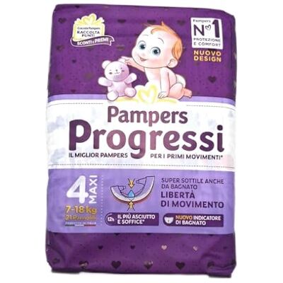 Pampers Progressi Maxi + 500 puntos mimos extra de regalo, talla 4 (7-18 kg), 126 pañales (formato repuesto) Pampers Progressi Maxi + 500 puntos mimos extra de regalo, talla 4 (7-18 kg), 126 pañales (formato repuesto)