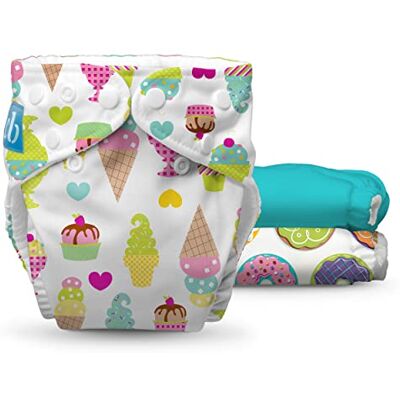 Charlie Banana Pañal de Tela Ajustable Talla Única con Inserto 3 Unidades, Yummy OEKO-TEX Standard 100 Lavable y Reutilizable Elástico Ajustable Broches Fáciles 0 a 36 meses Charlie Banana Pañal de Tela Ajustable Talla Única con Inserto 3 Unidades, Yummy OEKO-TEX Standard 100 Lavable y Reutilizable Elástico Ajustable Broches Fáciles 0 a 36 meses
