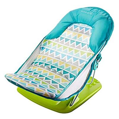 Summer Infant Summer Deluxe Baby Bather (rayas triangulares) Soporte de baño para uso en el lavabo o bañera Incluye 3 posiciones reclinables Summer Infant Summer Deluxe Baby Bather (rayas triangulares) Soporte de baño para uso en el lavabo o bañera Incluye 3 posiciones reclinables