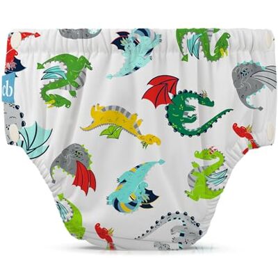 Charlie Banana Pañal de Agua con Broches Mr Dragon, Talla M Certificado OEKO-TEX Standard 100 Lavable y Reutilizable Forro de TENCEL™ Lyocell Broches Fáciles 7-13 kg Charlie Banana Pañal de Agua con Broches Mr Dragon, Talla M Certificado OEKO-TEX Standard 100 Lavable y Reutilizable Forro de TENCEL™ Lyocell Broches Fáciles 7-13 kg